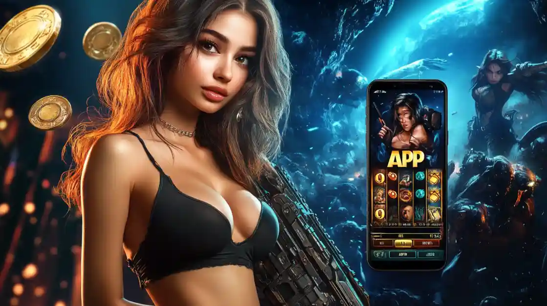 একজন সাহসী নারী bgd55 মোবাইল গেমিং অ্যাপ ব্যবহার করছেন, যা অ্যাকশনভিত্তিক গেমের অনুভূতি প্রকাশ করে।